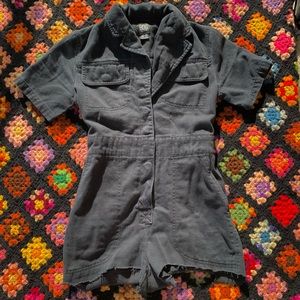 denim romper bdg urban outfitters